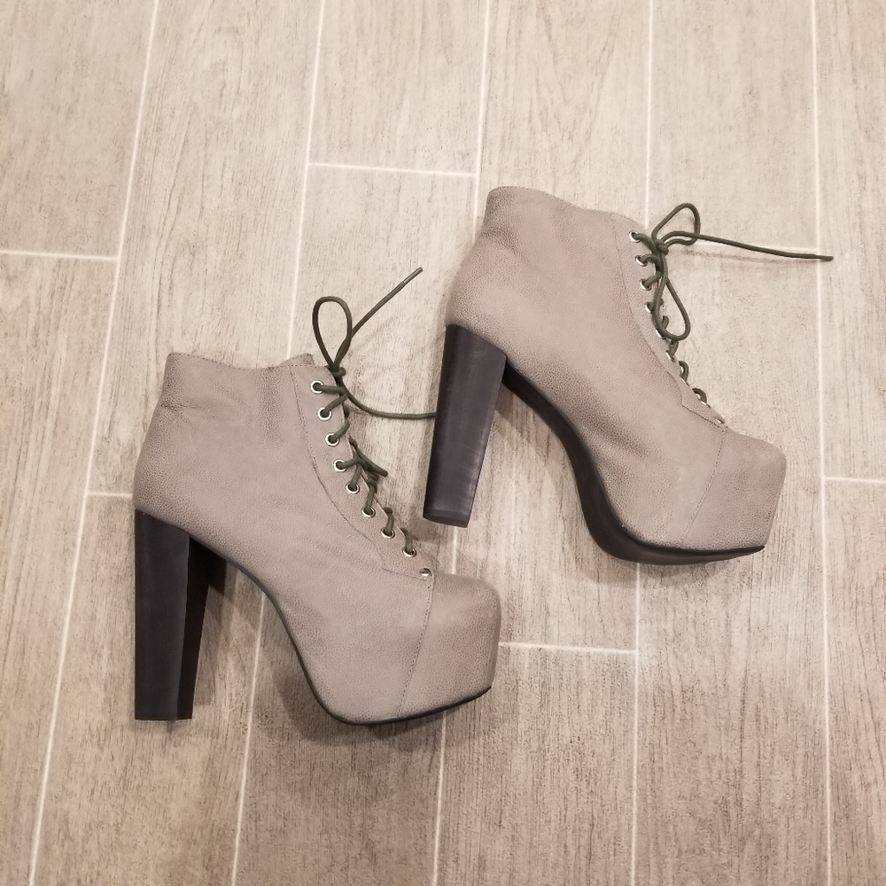 Jeffery Campbell Lita Platform Lace Up Booties